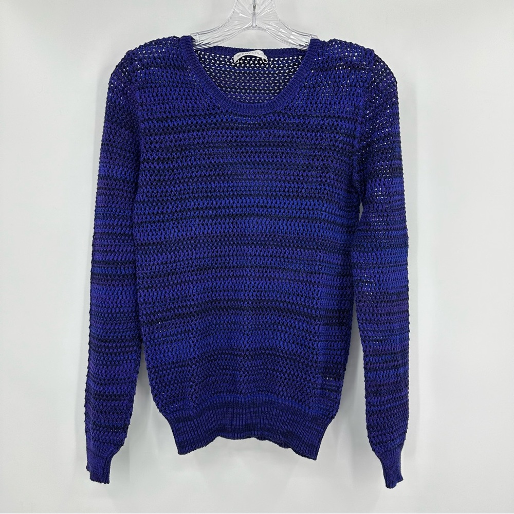See by Chloe Sweater Crochet Cotton Blue Purple Size 4